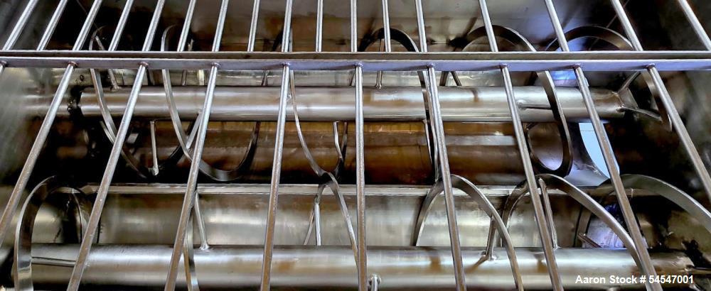 Used Rietz RS-28-K5408 Dual Shaft Double Ribbon Blender – 60 Cu. Ft. Working Capacity – 304 Stainless Steel
