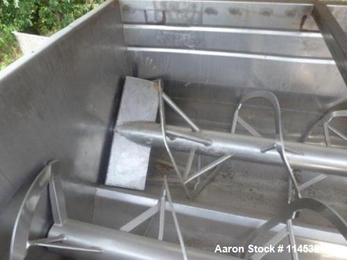 Used Stainless Steel Rietz Twin Shaft Ribbon Blender, Model RS40-K-3410, 250 cubic feet