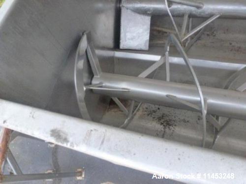 Used Stainless Steel Rietz Twin Shaft Ribbon Blender, Model RS40-K-3410, 250 cubic feet