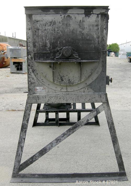 Used Robinson Double Spiral Ribbon Blender, Size 7, 44 Cubic Feet Working Capacity, Carbon Steel. Jacketed trough 30" wide x 96" long x approximately 35" deep, no rating. 5" diameter shaft, inner rib...