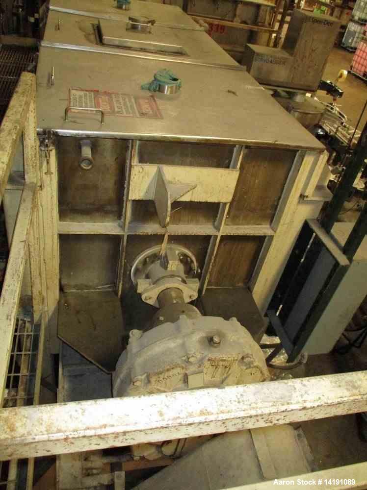 Used- 80 Cubic Foot Ross Stainless Steel Ribbon Blender
