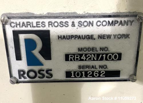 Used Ross 100 Cu.Ft. Stainless Steel Ribbon Blender
