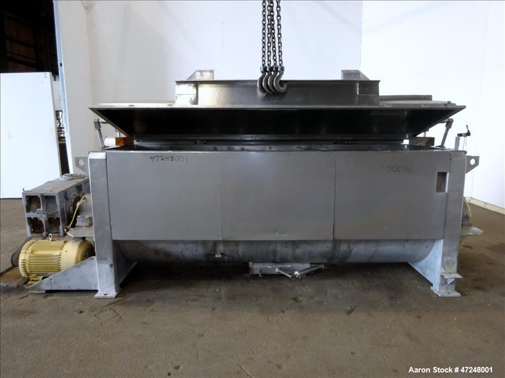 Used Ross Ribbon Blender, Approximate 100 Cubic Feet, 304 Stainless Steel.