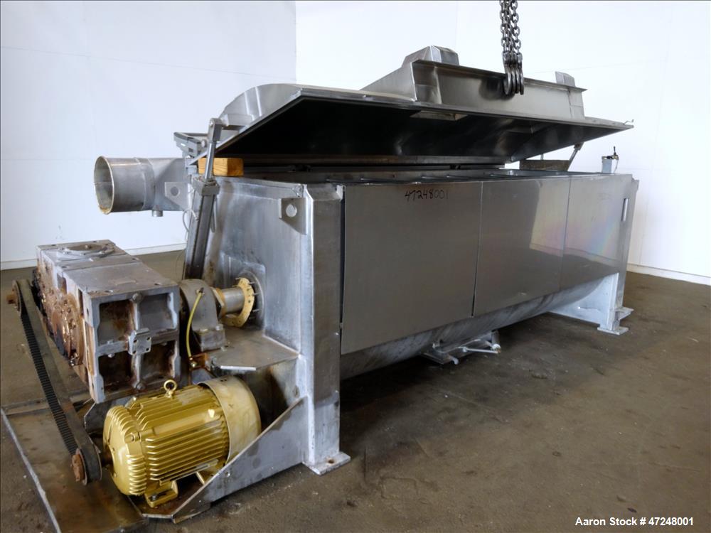Used Ross Ribbon Blender, Approximate 100 Cubic Feet, 304 Stainless Steel.