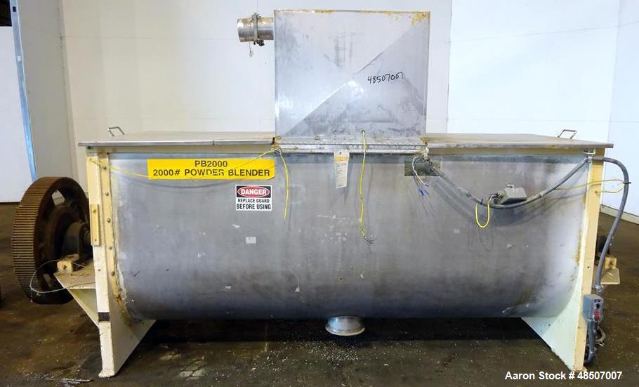 Used S. Howes Ribbon Blender, Approximate 63.6 Cubic Feet Working Capacity
