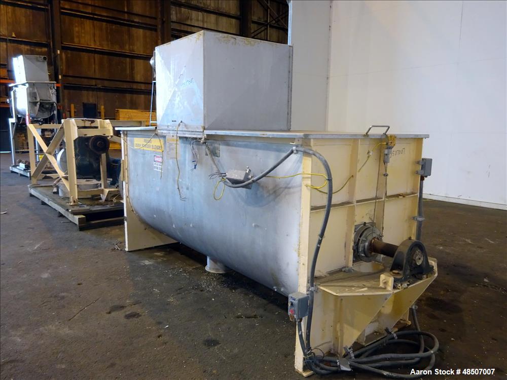 Used- S. Howes Ribbon Blender, Approximate 63.6 Cubic Feet Working Capacity