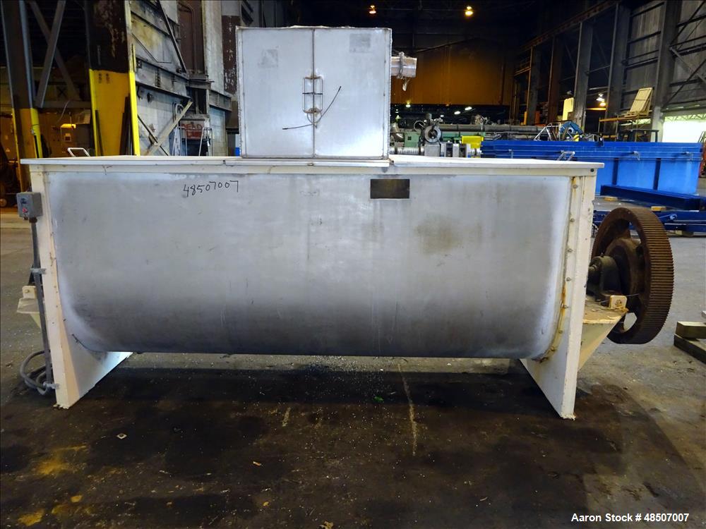 Used- S. Howes Ribbon Blender, Approximate 63.6 Cubic Feet Working Capacity