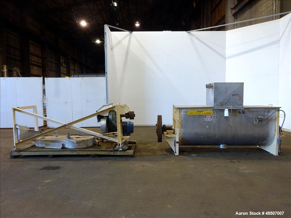 Used S. Howes Ribbon Blender, Approximate 63.6 Cubic Feet Working Capacity