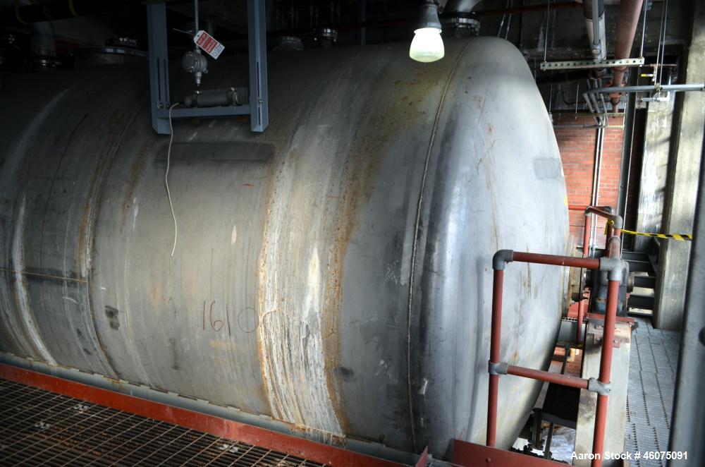 Used S. Howes Ribbon Blender, Approximate 1700 Total Cubic Feet, Stainless Steel. Enclosed horizontal tank approximate 120" diameter x 240" straight side, dished ends, internal rated 15 psi at 100 de...