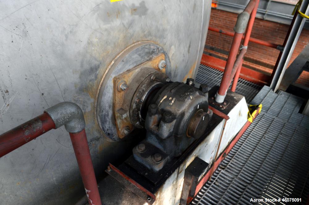 Used S. Howes Ribbon Blender, Approximate 1700 Total Cubic Feet, Stainless Steel. Enclosed horizontal tank approximate 120" diameter x 240" straight side, dished ends, internal rated 15 psi at 100 de...