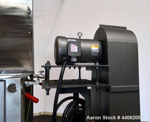 Used Scott Equipment Paddle/Ribbon Blender, Model SPRM304SS, 20 Cubic Feet Working Capacity, 304 Stainless Steel. Non-jacketed trough 31” wide x 48” long x approximately 36” deep. 4” Diameter shaft, ...