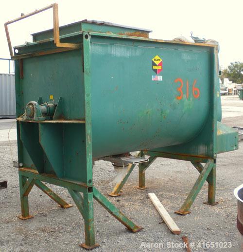 Used- Scott Equipment Paddle/Ribbon Blender, model SPRM487, 99 cubic feet working capacity, carbon steel. Non-jacketed troug...