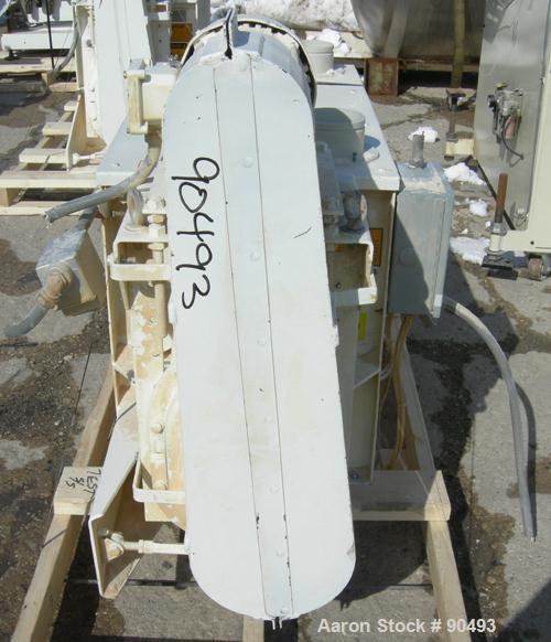USED: Scott Equipment Co double spiral ribbon blender, model SRM183SS, 6 cubic feet, 304 stainless steel. Non-jacketed trough 18" wide x 36" long x approximately 20" deep. 2-1/2" diameter shaft, inne...