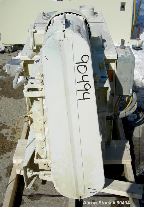 USED: Scott Equipment Co double spiral ribbon blender, model SRM183SS, 6 cubic feet, 304 stainless steel. Non-jacketed trough 18" wide x 36" long x approximately 20" deep. 2-1/2" diameter shaft, inne...