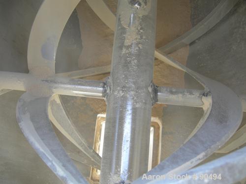 USED: Scott Equipment Co double spiral ribbon blender, model SRM183SS, 6 cubic feet, 304 stainless steel. Non-jacketed trough 18" wide x 36" long x approximately 20" deep. 2-1/2" diameter shaft, inne...