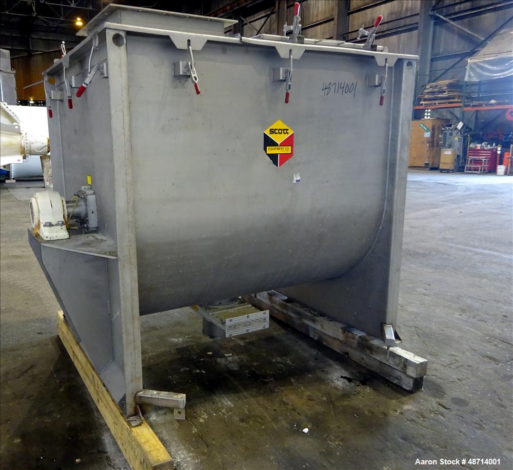 Used Scott Double Spiral Ribbon Blender, Model GHRM4485SS, Approximate 70 Cubic