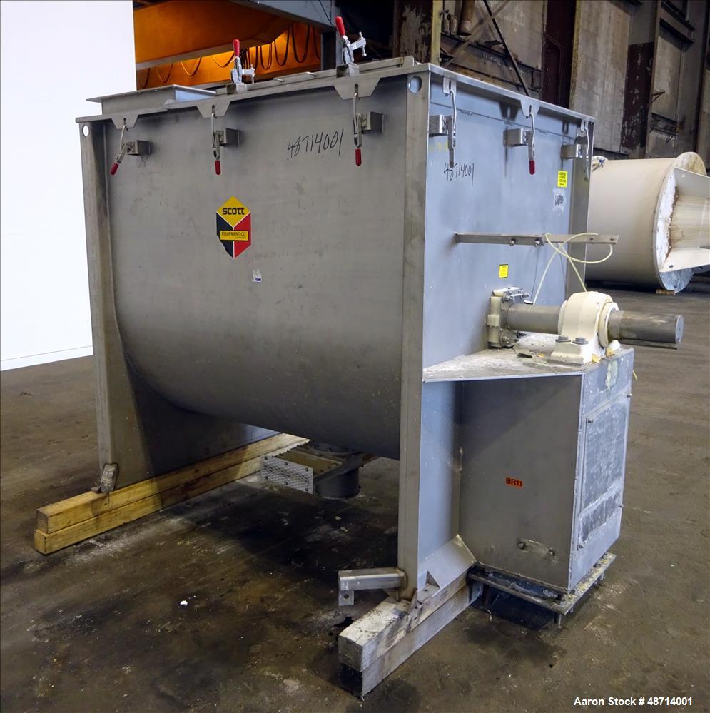 Used Scott Double Spiral Ribbon Blender, Model GHRM4485SS, Approximate 70 Cubic