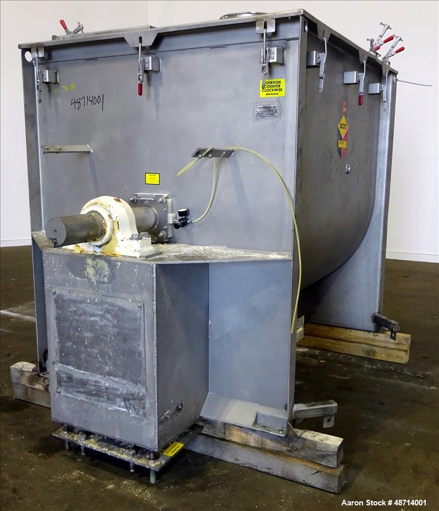 Used Scott Double Spiral Ribbon Blender, Model GHRM4485SS, Approximate 70 Cubic
