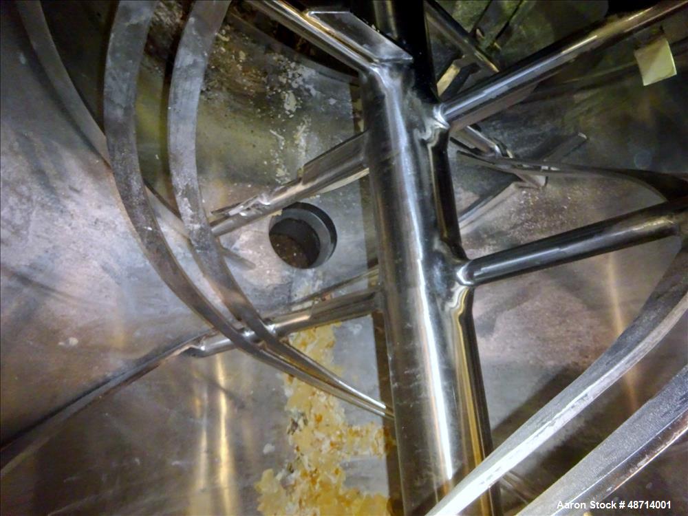 Used Scott Double Spiral Ribbon Blender, Model GHRM4485SS, Approximate 70 Cubic