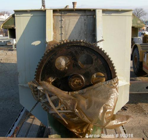 Used Sprout Waldron Double Spiral Ribbon Blender, Model B-340, 340 cubic foot working capacity, 316 stainless steel.  Jacketed trough 132" long x 76" wide x approximately 84" deep.  10" diameter shaf...