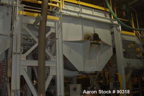 Used Sprout Waldron Double Spiral Ribbon Blender, Model B-340, 340 cubic foot working capacity, 316 stainless steel.  Jacketed trough 132" long x 76" wide x approximately 84" deep.  10" diameter shaf...