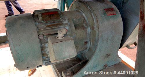 Used Strong-Scott Double Spiral Ribbon Blender, Model IMH-60, 60 Cubic Feet Maximum Working Capacity, 20 Minimum, Carbon Steel. Non-Jacketed trough 38" wide x 99" long x approximately 44" deep. 6-1/2...