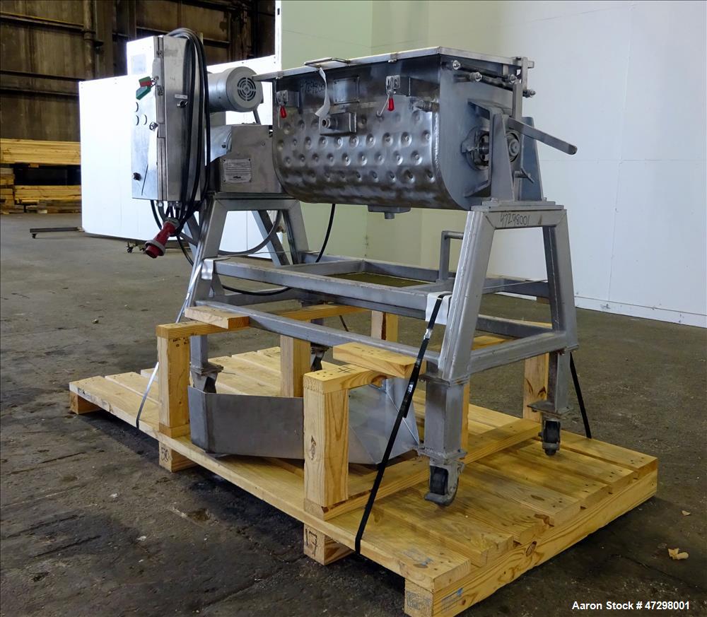 Used Strong Scott Double Spiral Ribbon Blender, Model IMJS, 2 Cubic Feet Workin