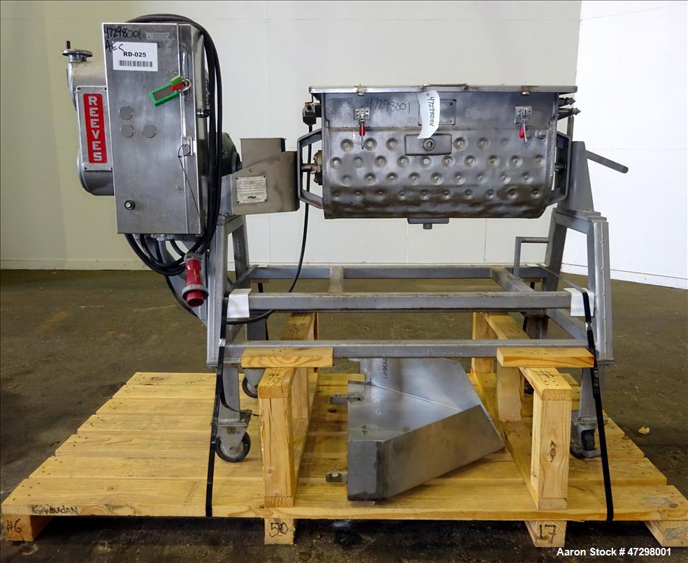 Used Strong Scott Double Spiral Ribbon Blender, Model IMJS, 2 Cubic Feet Workin