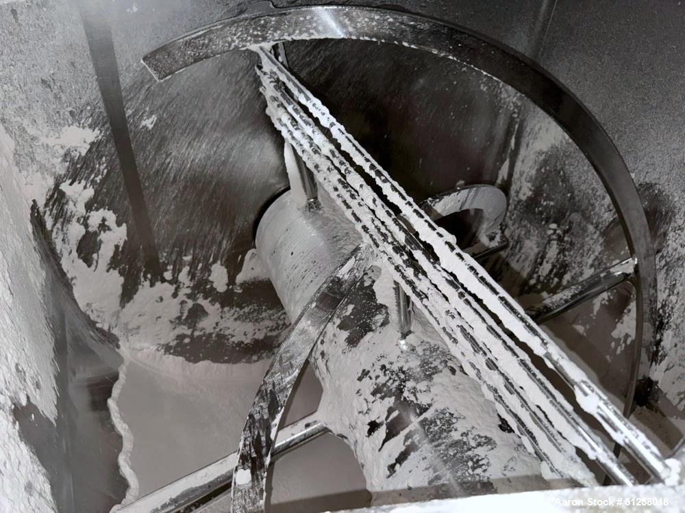 Used Strong Scott Stainless Steel Double Spiral Ribbon Blender, Model IMXS, 193 Cu Ft, 50 HP XP