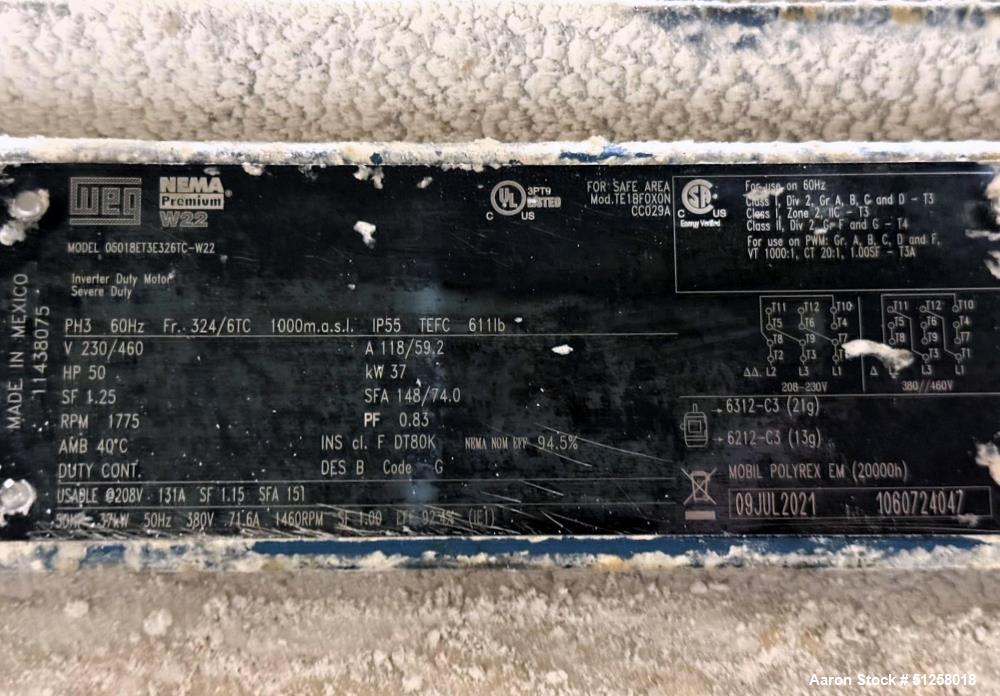 Used Strong Scott Stainless Steel Double Spiral Ribbon Blender, Model IMXS, 193 Cu Ft, 50 HP XP