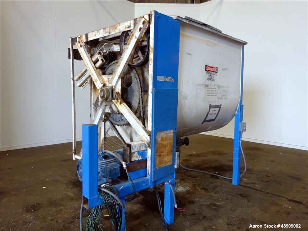 Used- Ribbon Blender, approximately 40 Cubic foot working capacity.