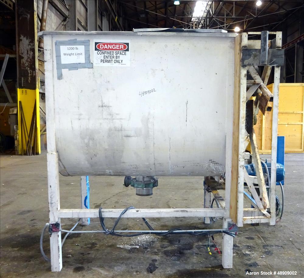 Used Ribbon Blender, approximately 40 Cubic foot working capacity.