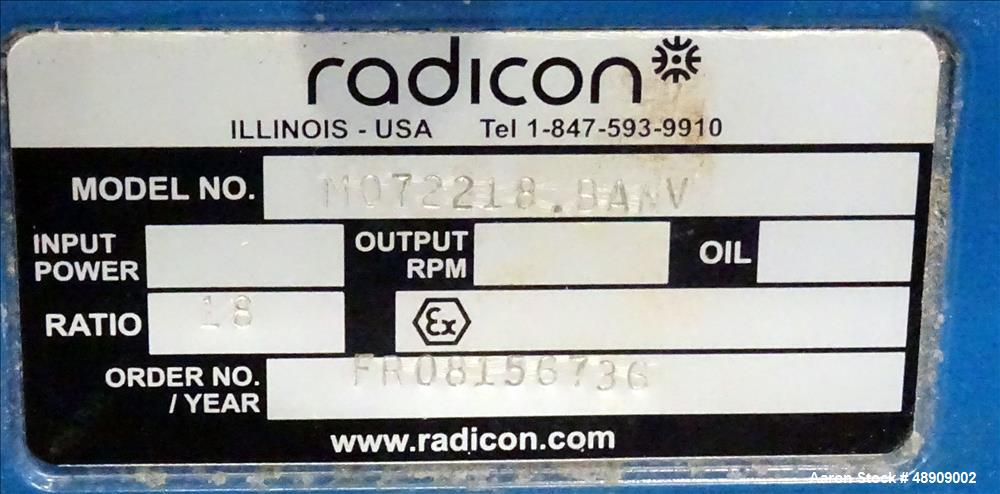 Used Ribbon Blender, approximately 40 Cubic foot working capacity.
