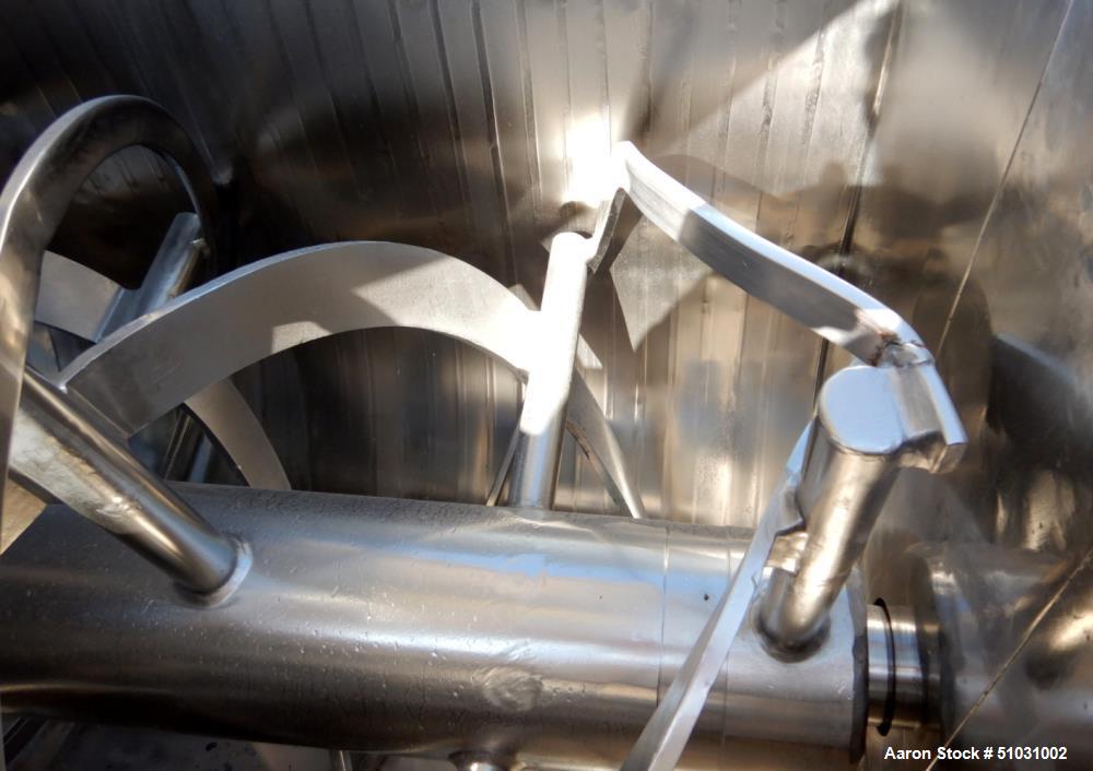 Used Double Spiral Ribbon Blender, Approximately 100 Cubic Feet Capacity
