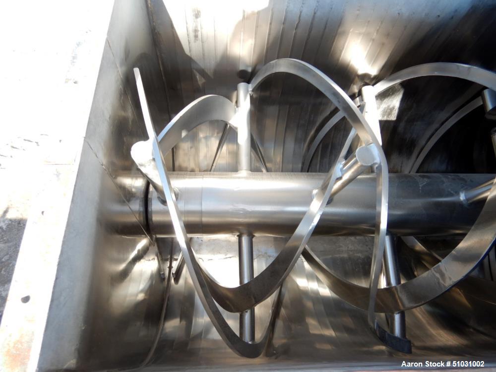 Used- Double Spiral Ribbon Blender, Approximately 100 Cubic Feet Capacity