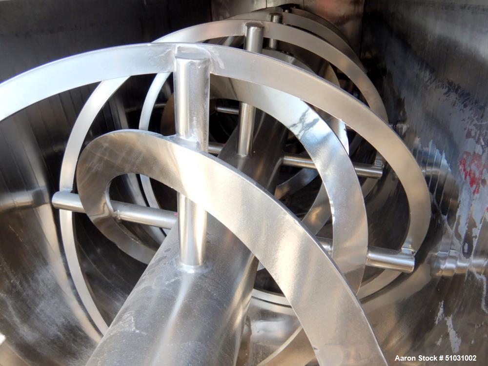 Used Double Spiral Ribbon Blender, Approximately 100 Cubic Feet Capacity