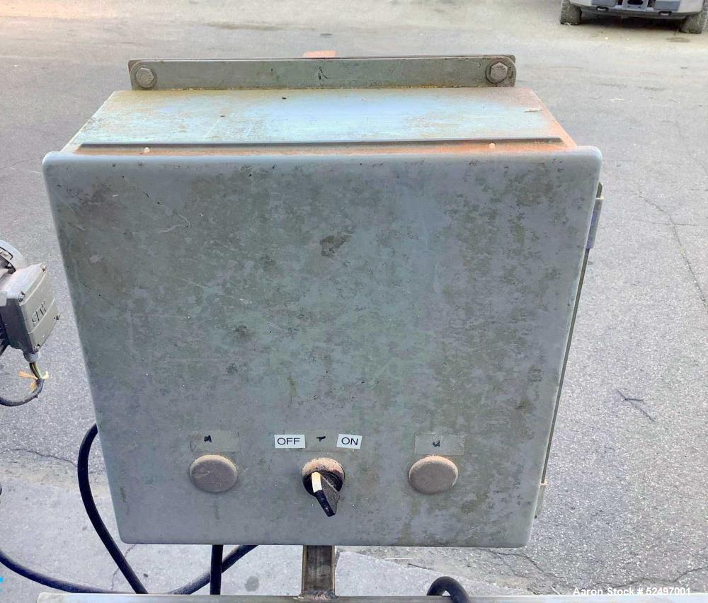Used Double Spiral Ribbon Mixer / Blender, Approximately 10 Cubic Feet, 304 Stainless Steel. Double spiral ribbon, driven by a 2HP, 3/60/230/460 volt, 1767/49 rpm gear motor. Clamp -on top cover with...