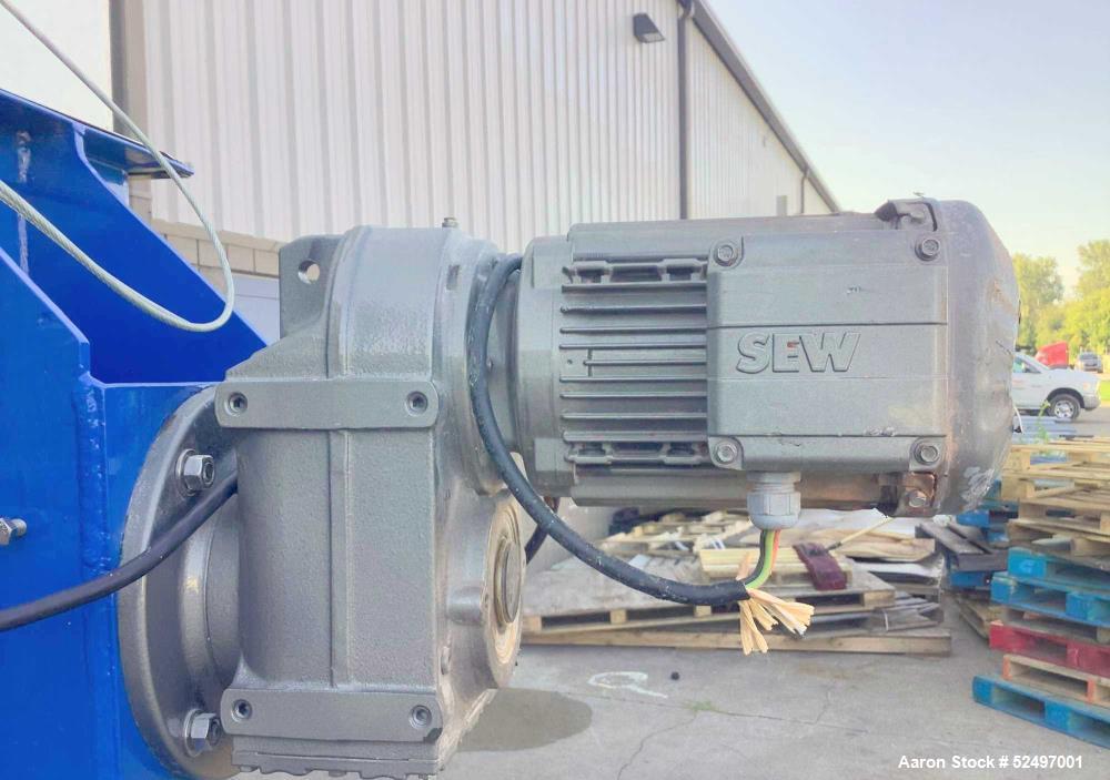 Used Double Spiral Ribbon Mixer / Blender, Approximately 10 Cubic Feet, 304 Stainless Steel. Double spiral ribbon, driven by a 2HP, 3/60/230/460 volt, 1767/49 rpm gear motor. Clamp -on top cover with...