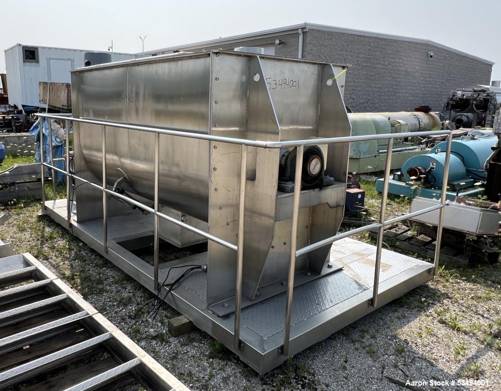 100 Cubic Foot Stainless Steel Double Spiral Ribbon Blender