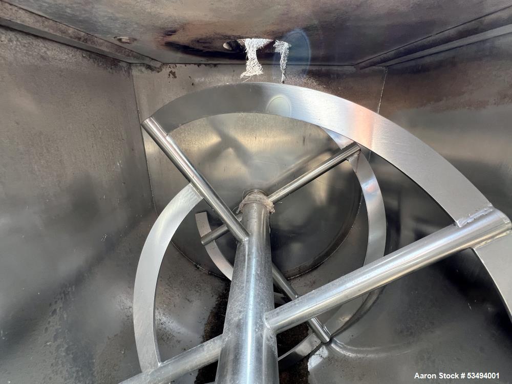 100 Cubic Foot Stainless Steel Double Spiral Ribbon Blender
