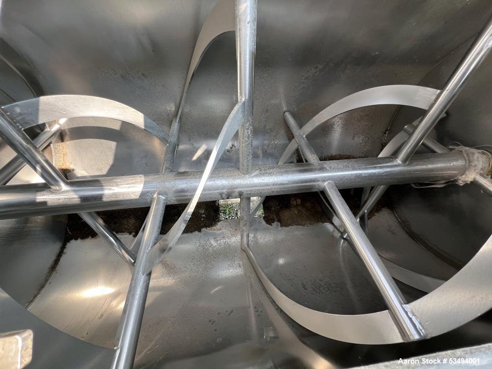 100 Cubic Foot Stainless Steel Double Spiral Ribbon Blender