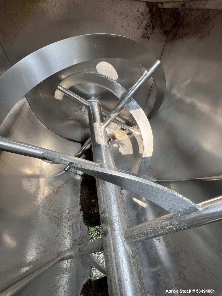 100 Cubic Foot Stainless Steel Double Spiral Ribbon Blender