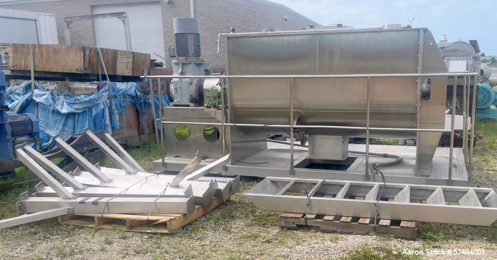 100 Cubic Foot Stainless Steel Double Spiral Ribbon Blender