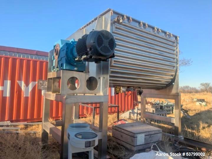 Unused 8,000 Liter 304 Stainless Steel Double Ribbon Blender – 75 HP Industrial Batch Mixer