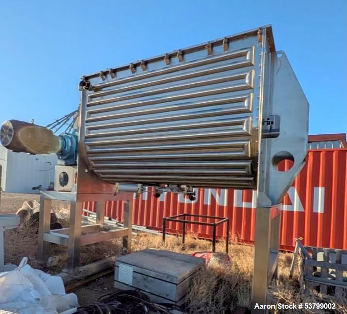 Unused 8,000 Liter 304 Stainless Steel Double Ribbon Blender – 75 HP Industrial Batch Mixer