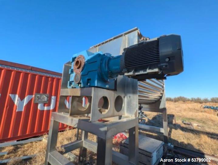 Unused 8,000 Liter 304 Stainless Steel Double Ribbon Blender – 75 HP Industrial Batch Mixer