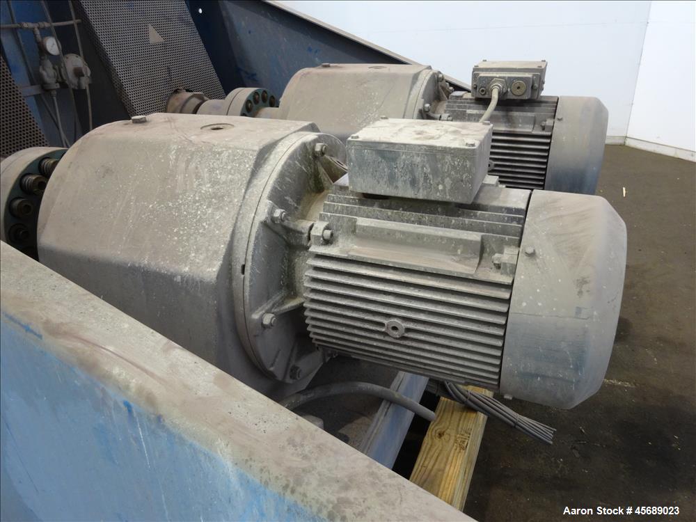 Used Van den Berg BMW Ribbon Blender, Model 1000-V-Omega, 304 Stainless Steel, Approximate 176 Cubic Feet. 5000 Liter maximum capacity. Non-jacketed trough approximate 129" long x 79" wide x 35" deep...