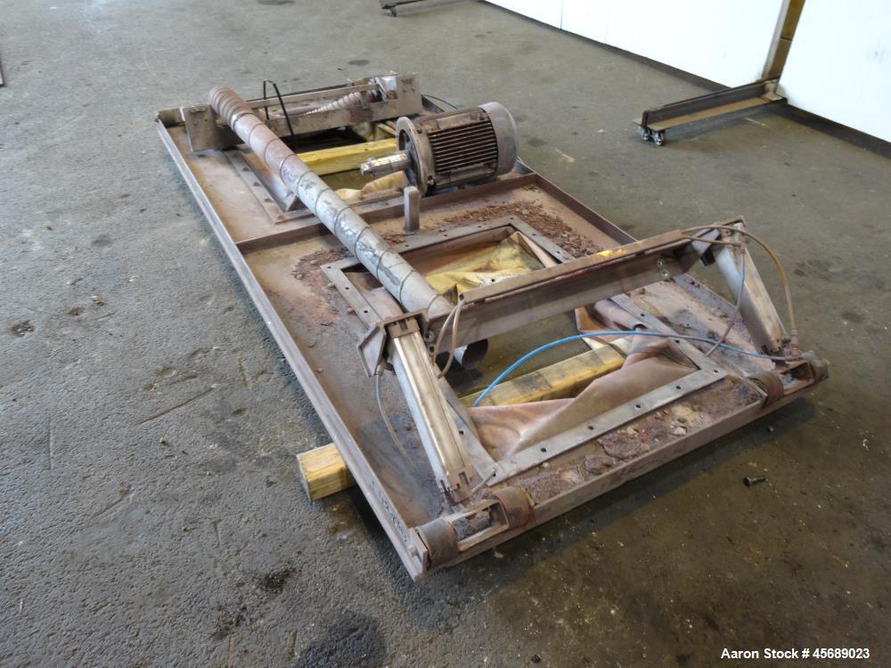 Used Van den Berg BMW Ribbon Blender, Model 1000-V-Omega, 304 Stainless Steel, Approximate 176 Cubic Feet. 5000 Liter maximum capacity. Non-jacketed trough approximate 129" long x 79" wide x 35" deep...
