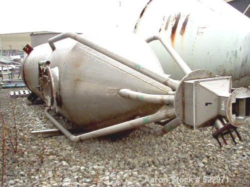 USED: 500 cubic foot Young gravity blender, stainless steel. 6' diameter x 17.5' straight side x 26' overall height. Can be supplied with rest of system of cyclone 8'6" tall with transitions and two ...