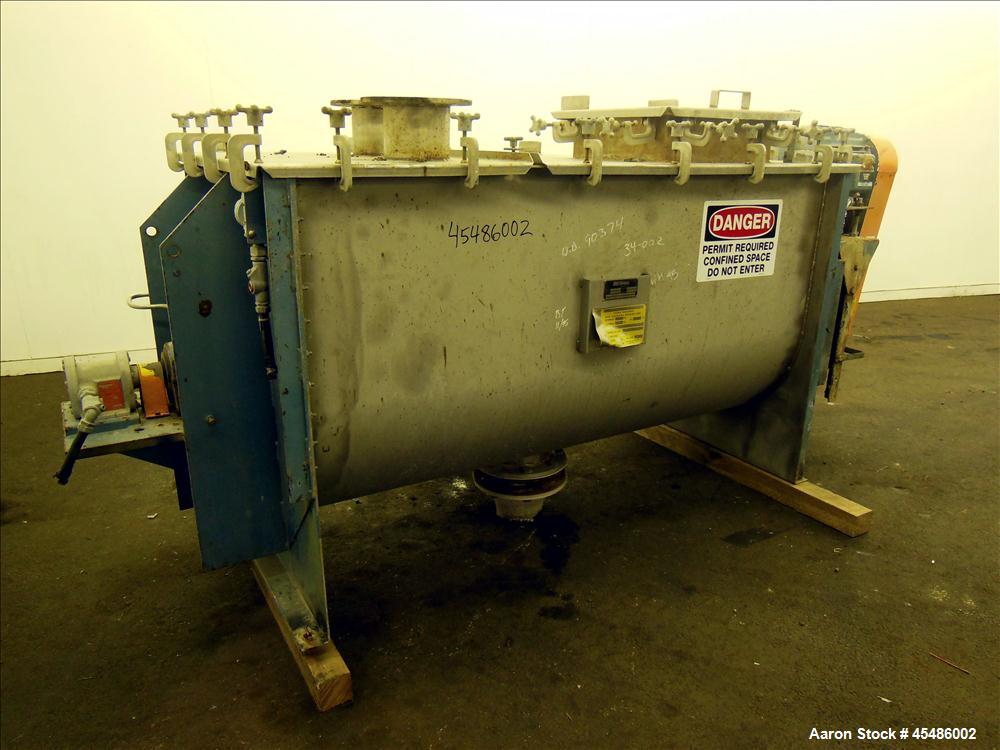 Used- Stainless Steel Young Ribbon Blender, Model 40-HB, 59 Cubic Feet